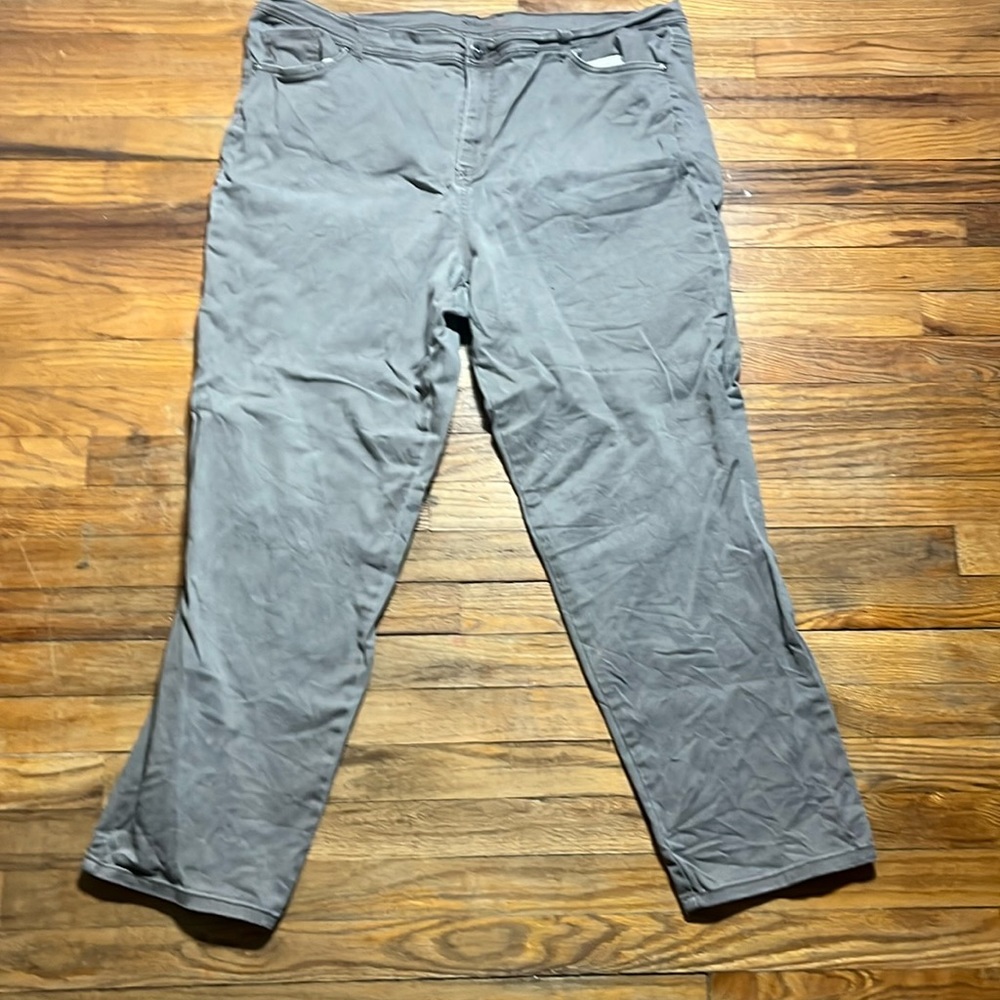 Military green khaki style and co denim 22w natural fit tapered leg